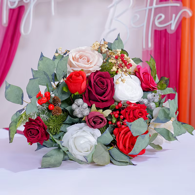 Bouquet de fleurs à main série noël A866204