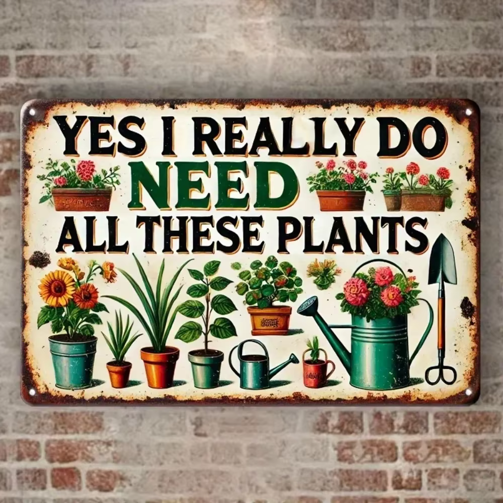 2026 HomePlantProDecor Plaque rustique « Oui