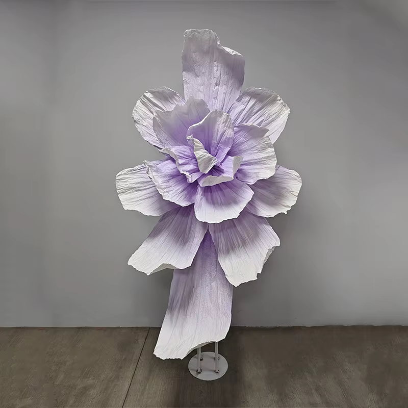 Grande fleur en papier Iris artificielle