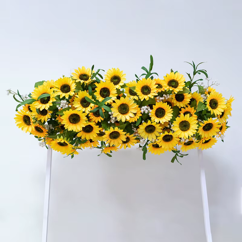 Toile de fond de mariage en tournesol