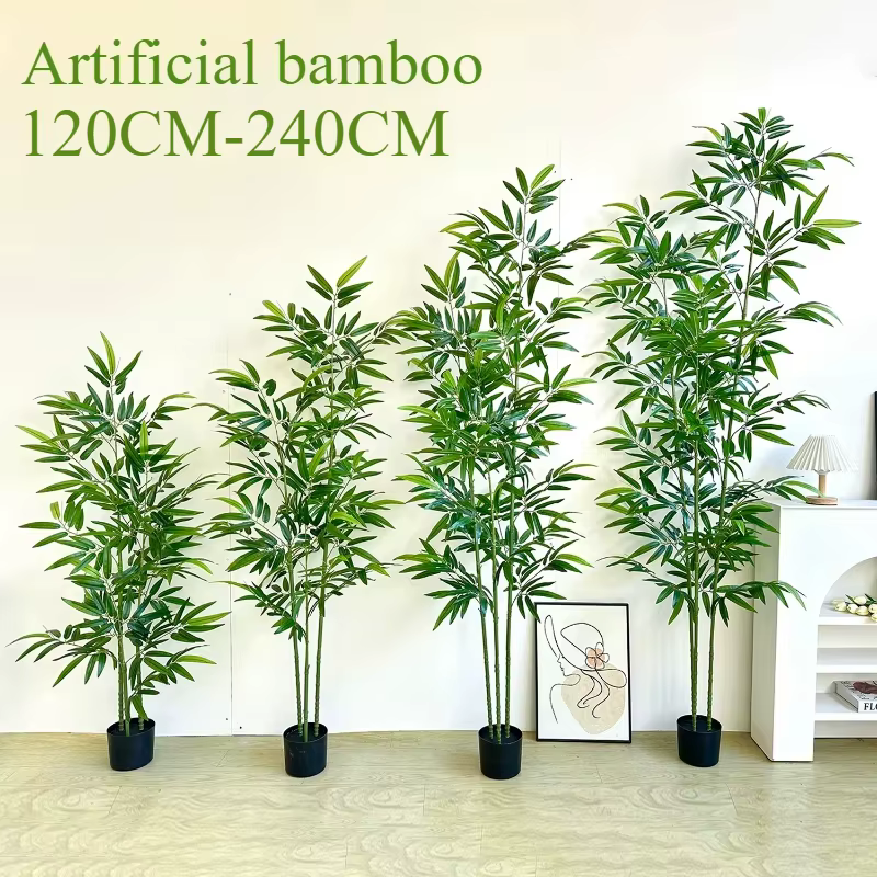 Bambou artificiel vert