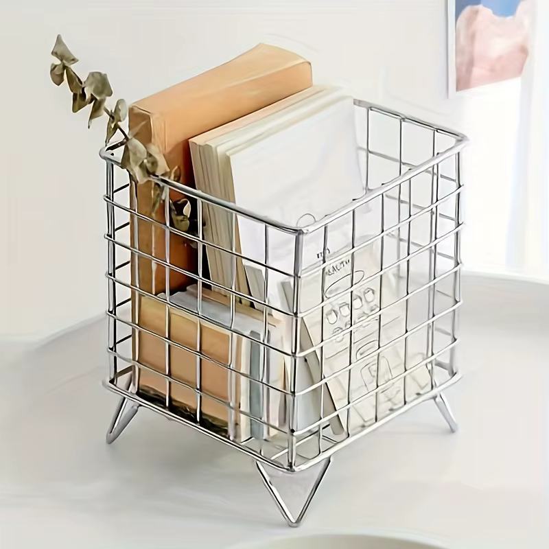 Panier de rangement pour bureau, 1 pièce, panier de rangement multifonctionnel, panier à étagère
