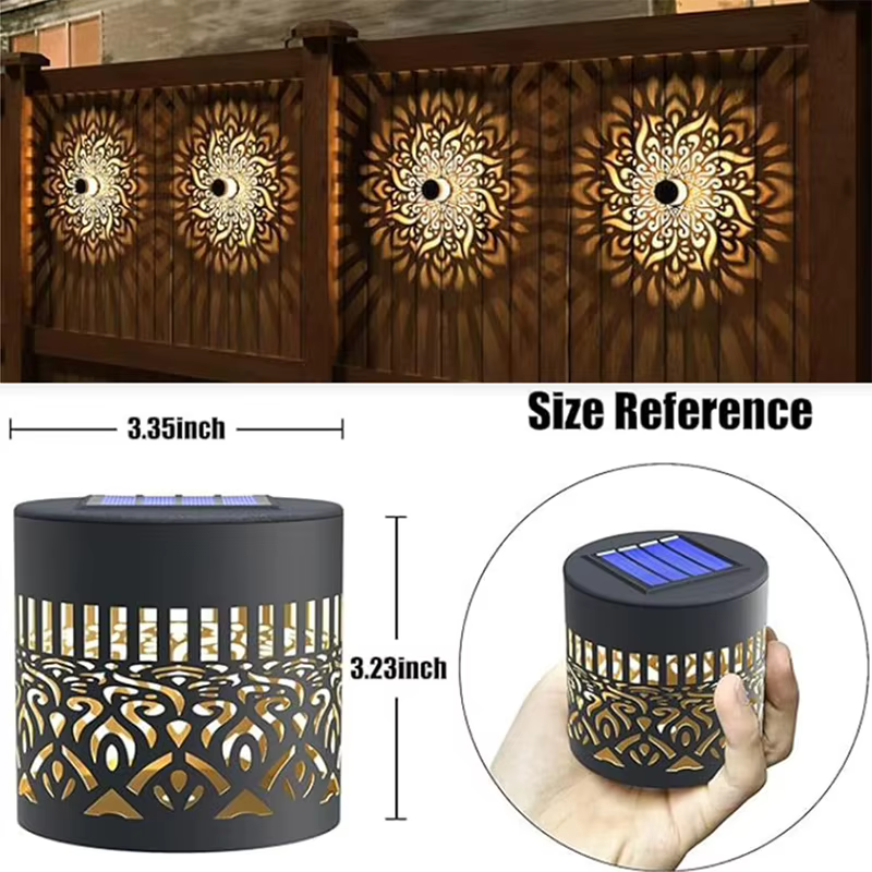 Lampe solaire murale à motif floral, 1 pièce, marche/arrêt automatique, étanche, pour l'extérieur, pour clôture de jardin, Patio, cour, décoration de la maison