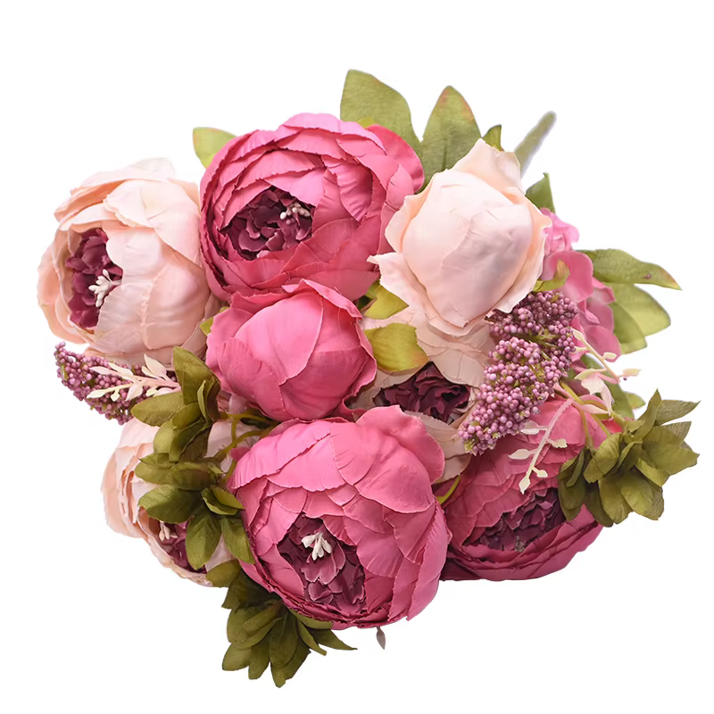 Bouquet de Fausses Fleurs en Soie