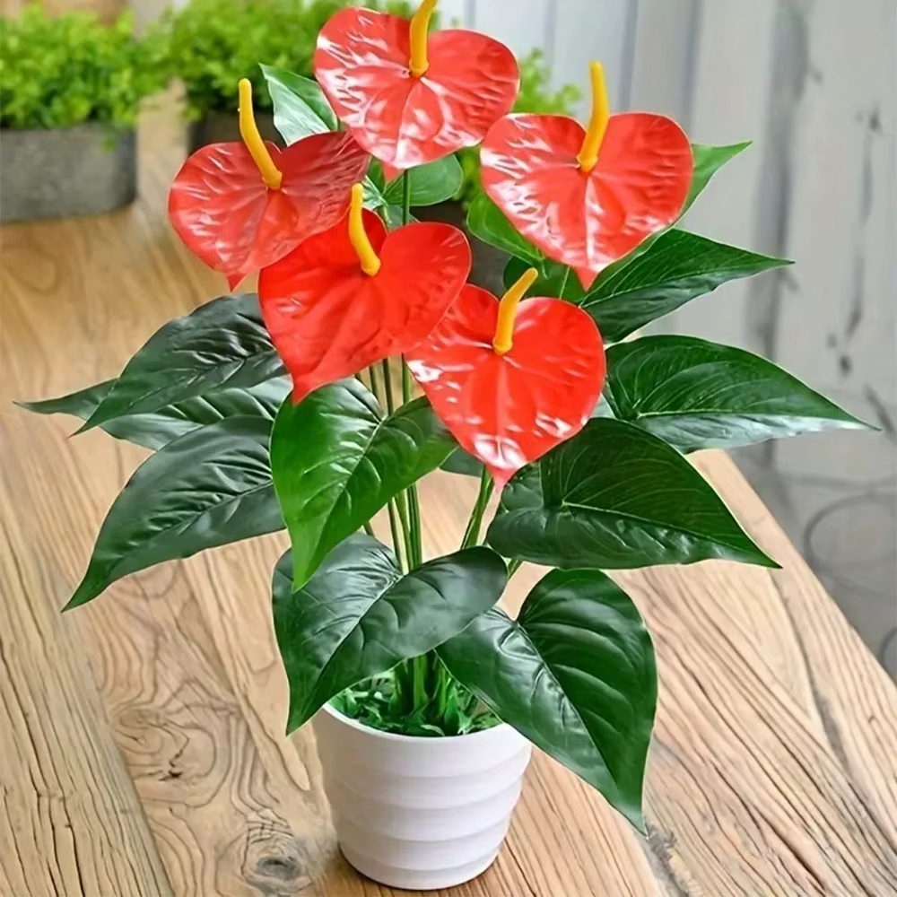 Anthurium artificiel à 18 têtes