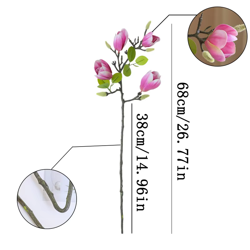 Fleurs artificielles, simulation 3D