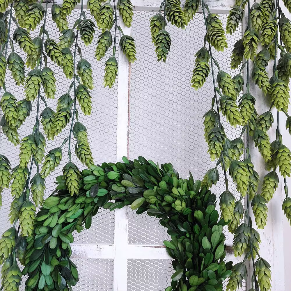 Guirxiété de Vigne de Fleurs de Houblon Artificielles