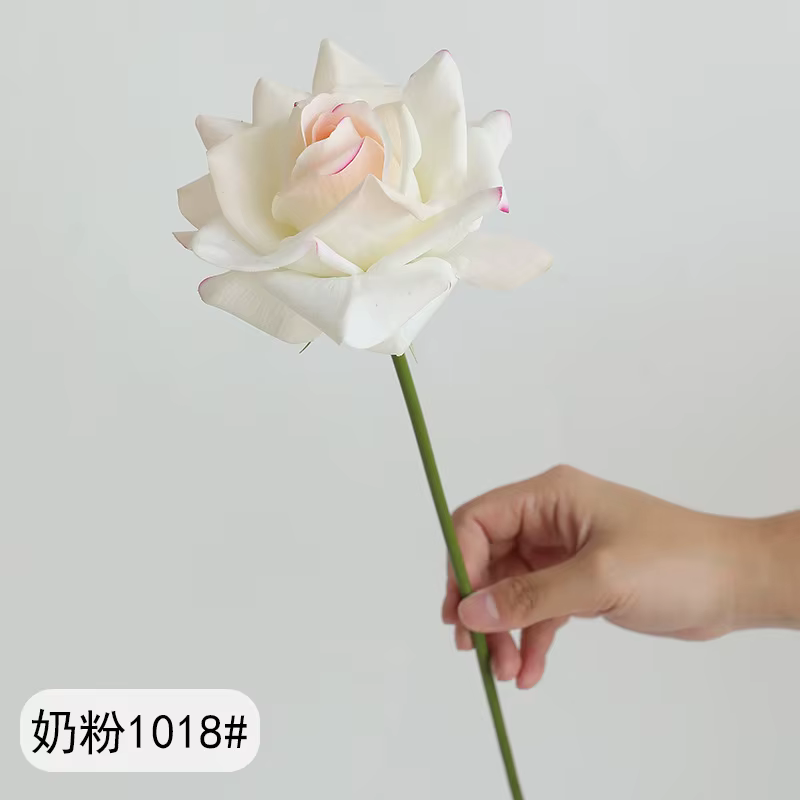 Rose à bord bouclé de 36cm de Long