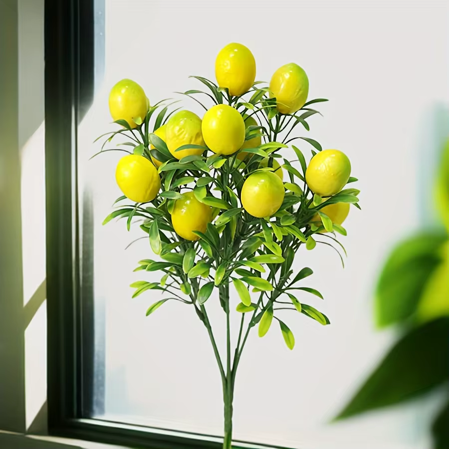 Branche de citron artificielle très réaliste