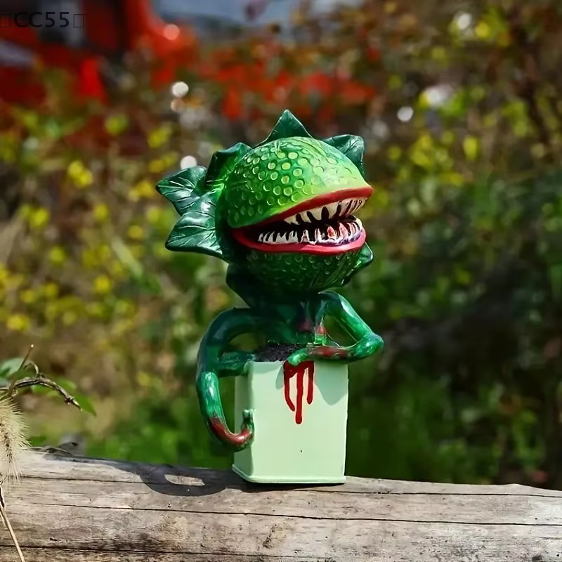 MaveraCC55、21 pièce Halloween horreur décoration cannibale fleur résine ornement jardin carnivore plante artisanat