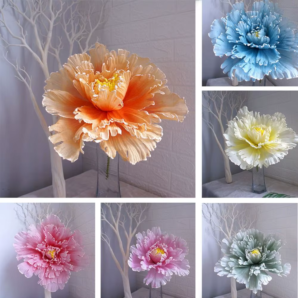Grande fleur de pivoine artificielle tridimensionnelle pour la décoration de la maison