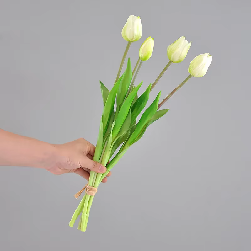 Bouquet de tulipes artificielles en silicone