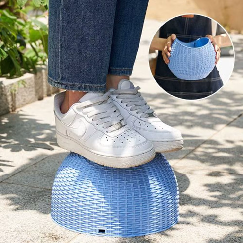 Pot suspendu en plastique imitation rotin