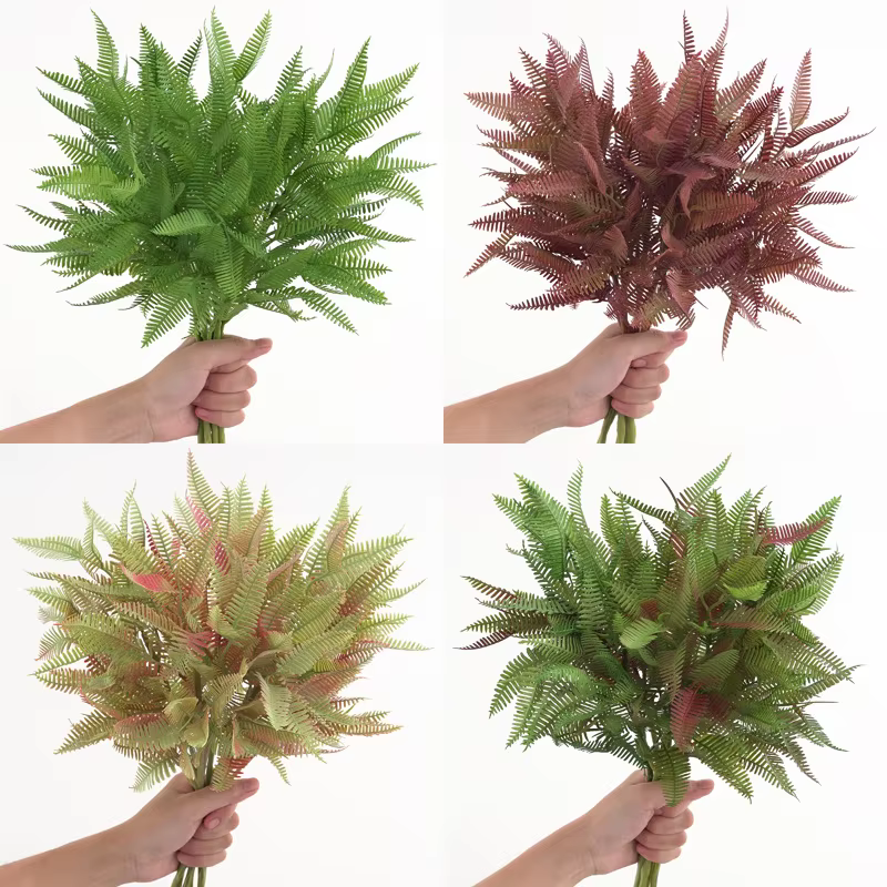 Feuilles de Fougère Artificielles en Plastique