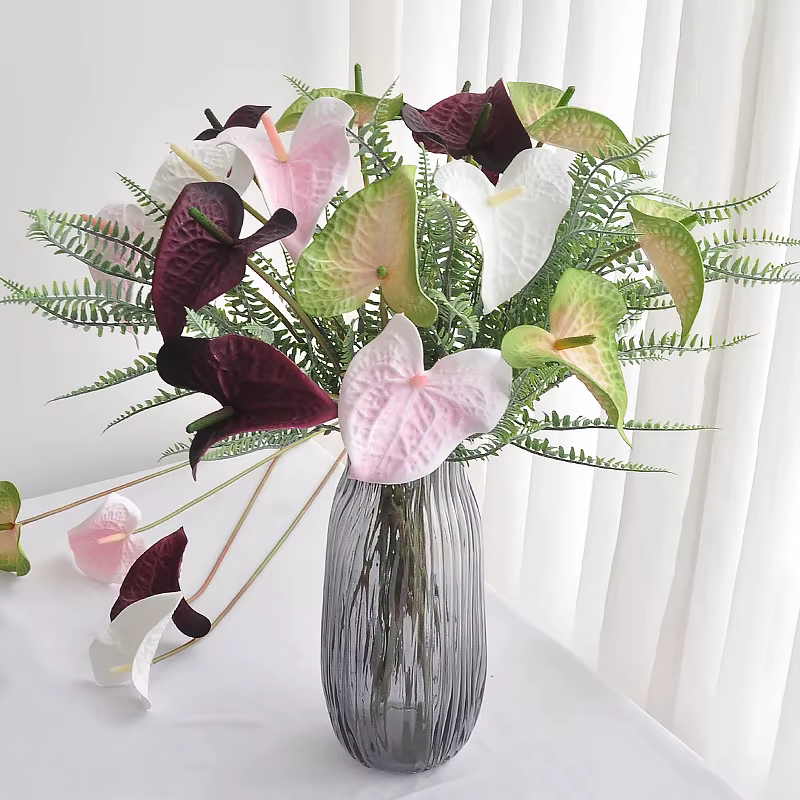 Fleurs artificielles en mousse d'anthurium EVA