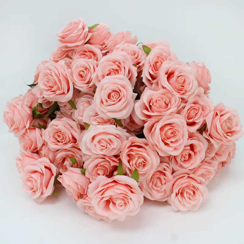Bouquet de roses artificielles camélia