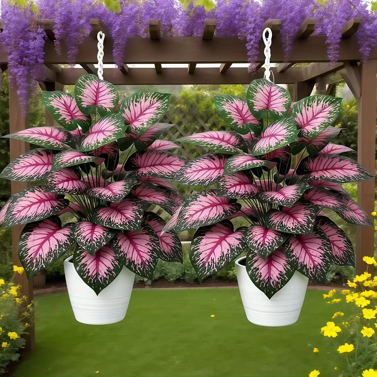 Palmiers paon rose, plantes artificielles décoratives de Style nordique