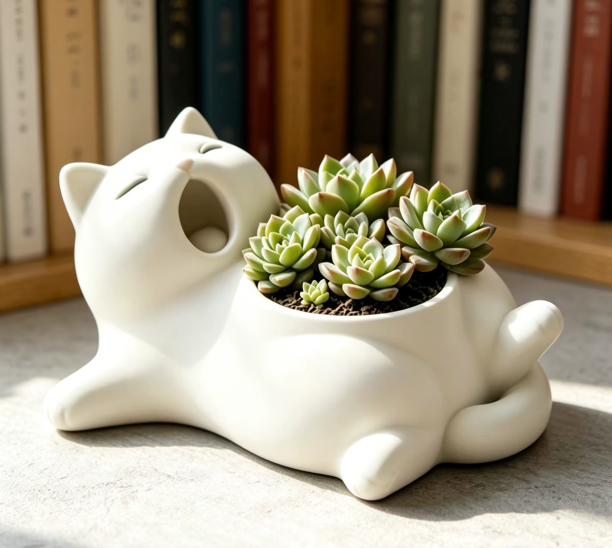 Pot de fleurs chat kawaii