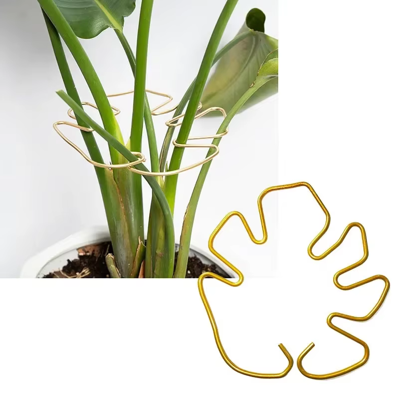 Poteau de support de plante en forme de Monstera