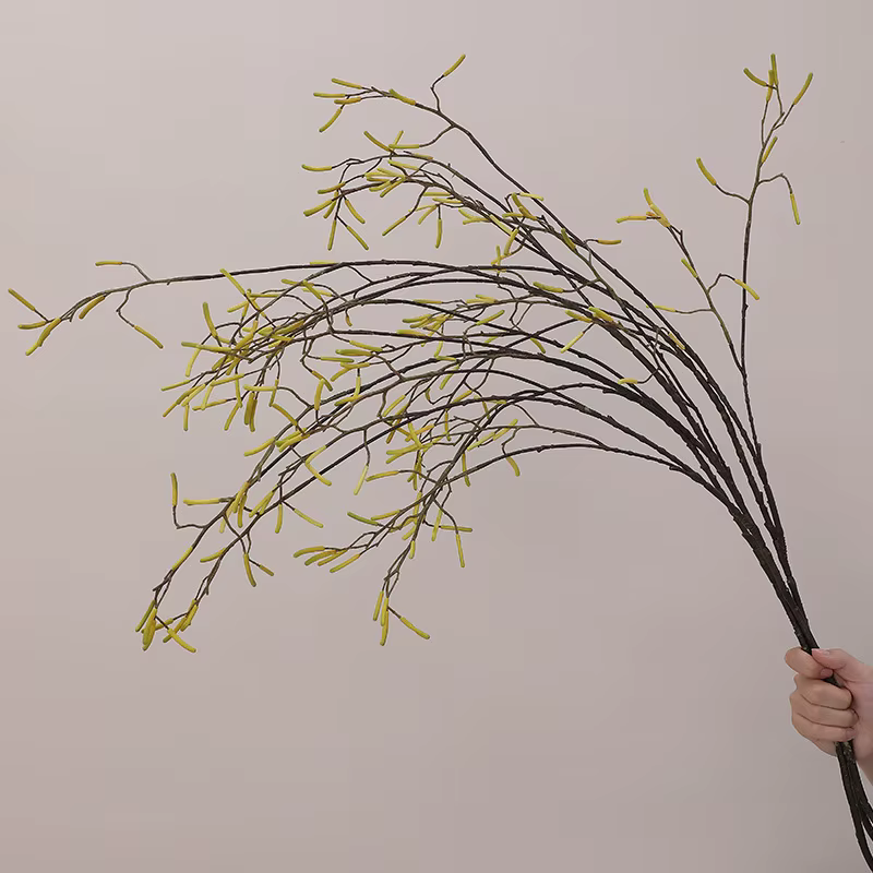 Aloès vert 123cm artificiel en plastique longue branche haricot fruits plante verte décoration de jardin florale Simulation plantes de saule de neige