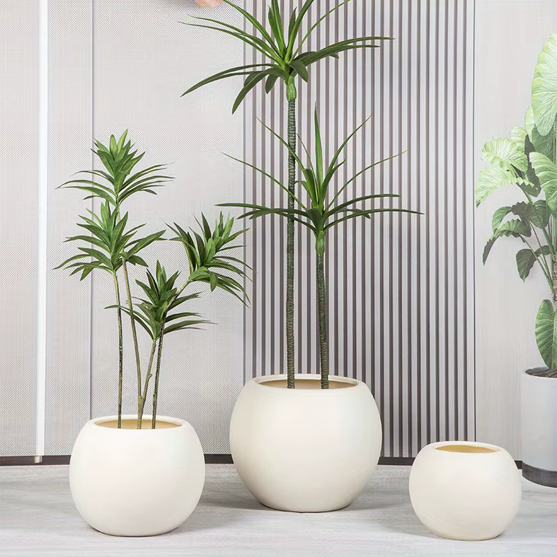 Pots de fleurs ronds pour l'intérieur et l'extérieur