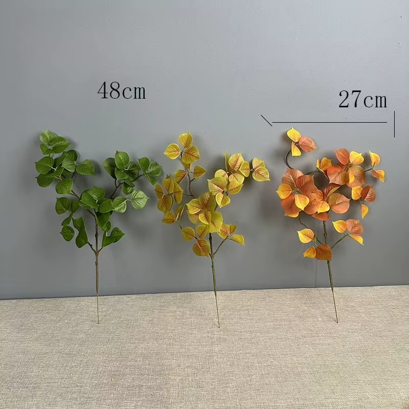 8 pièces de feuilles artificielles de Bodhi