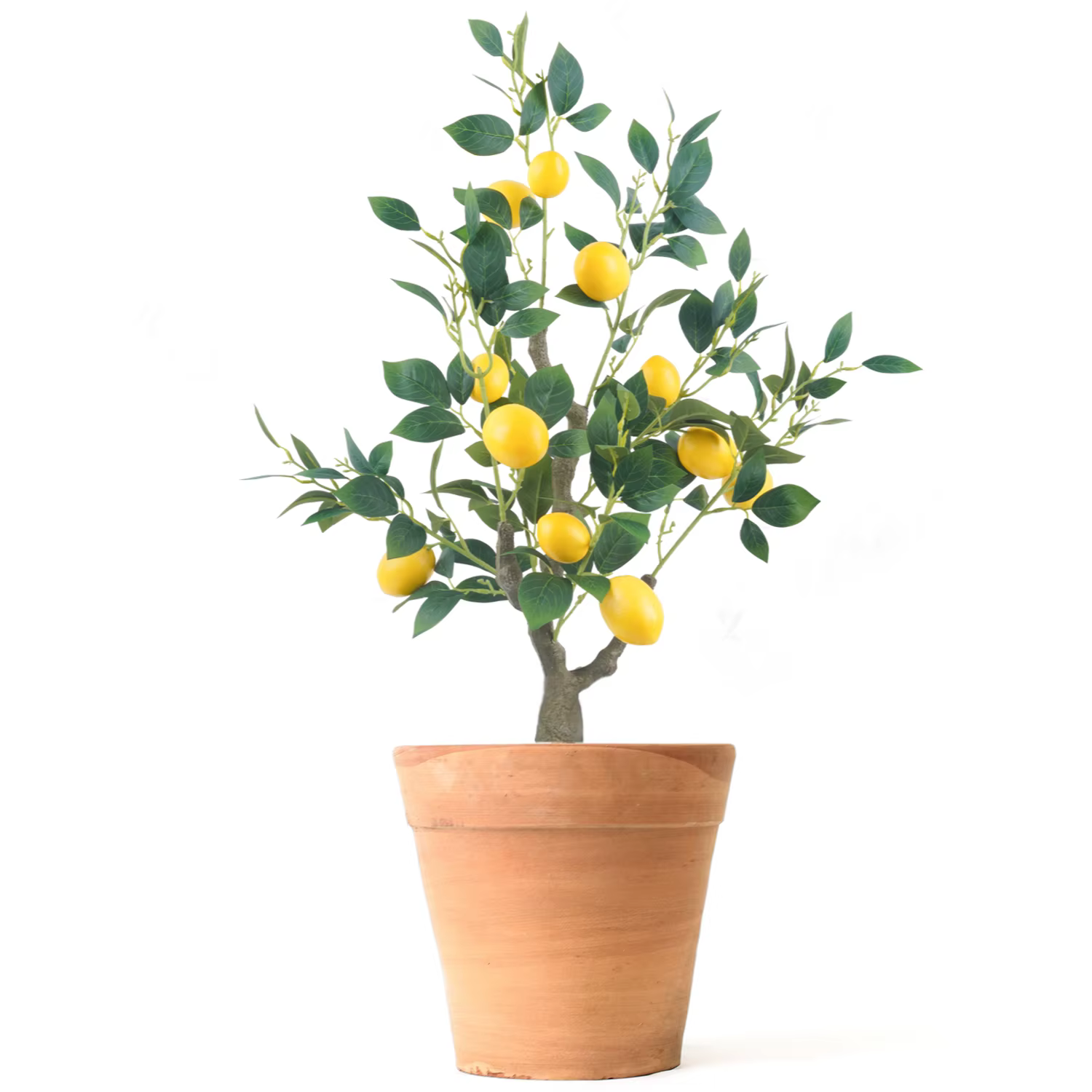 Uflower Arbre artificiel citronnier avec pot