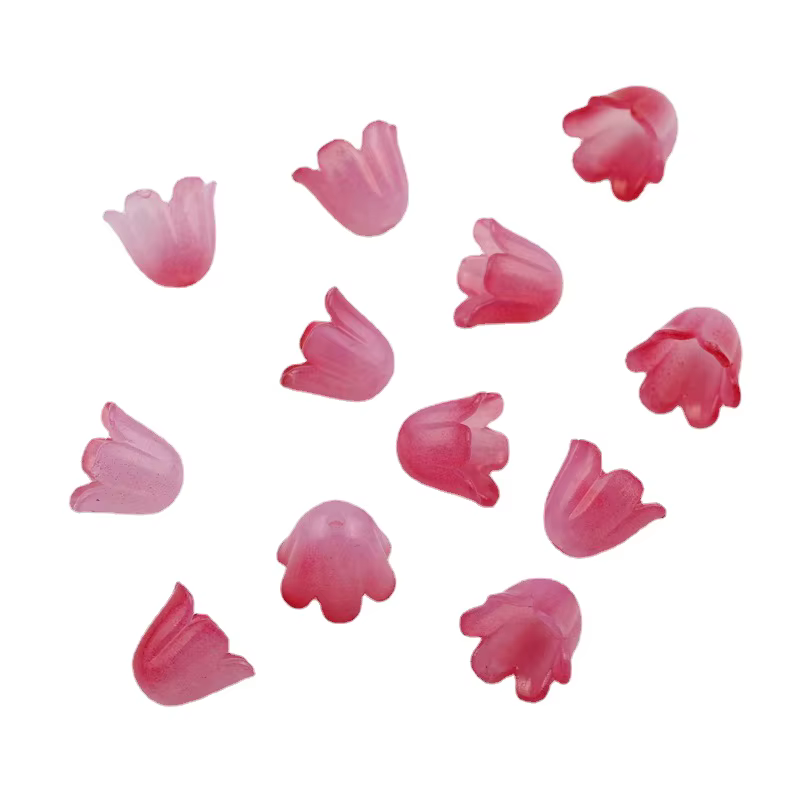 Perles de Verre Colorées en Forme de Fleur de Bellflower pour Bijoux, Accessoires de Bricolage, Faits à la Main, Trompent, 100 Pièces