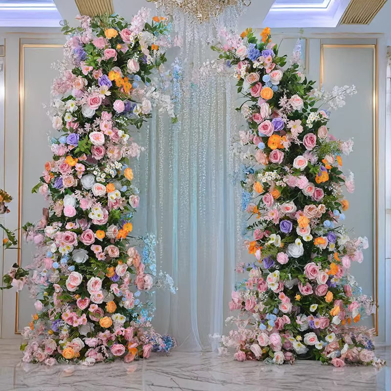 Offre spéciale Monet jardin artificielle Rose réutilisable coin Floral extérieur Festival célébration marché configuration résistant aux intempéries décor