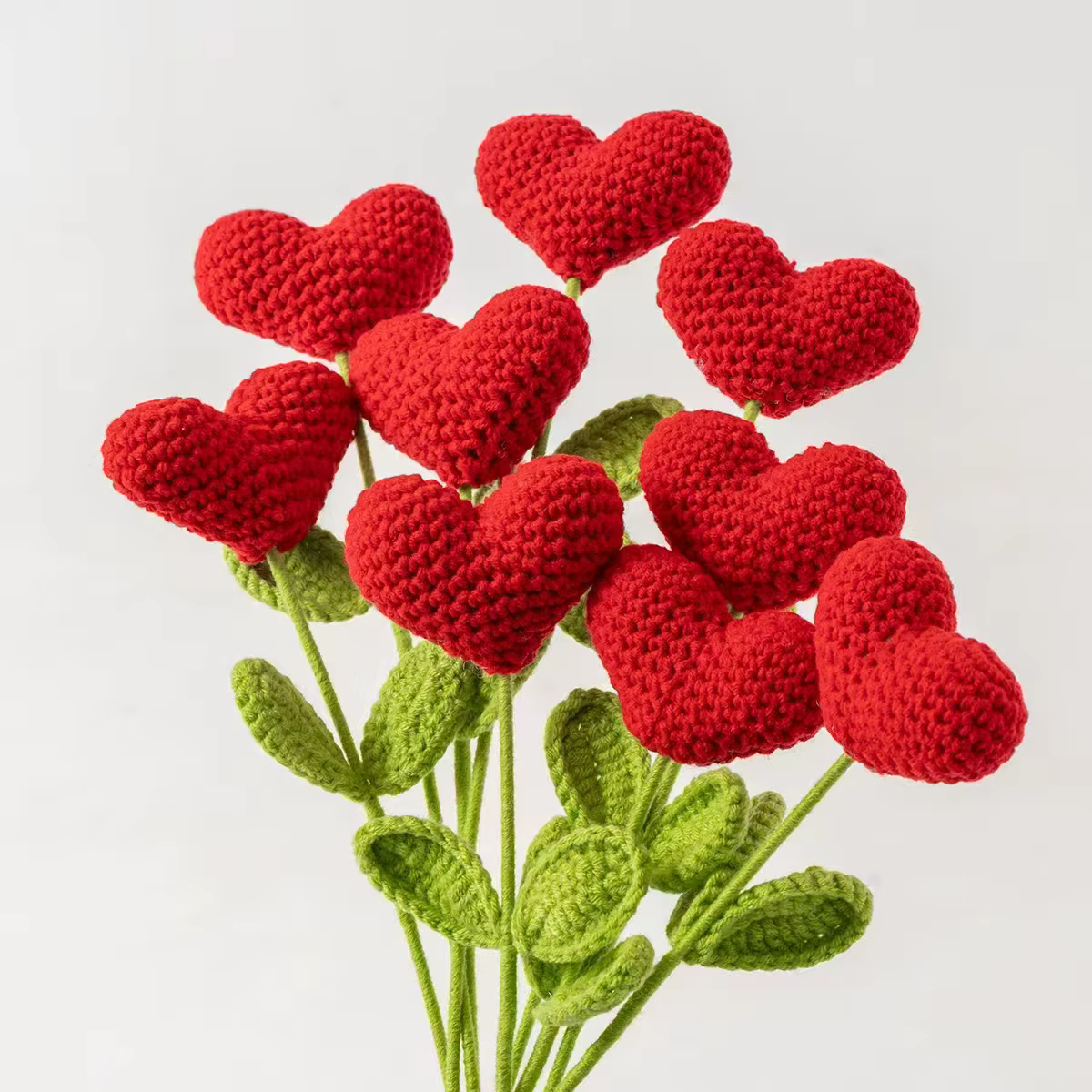 Bouquet de cœur en Crochet fait à la main