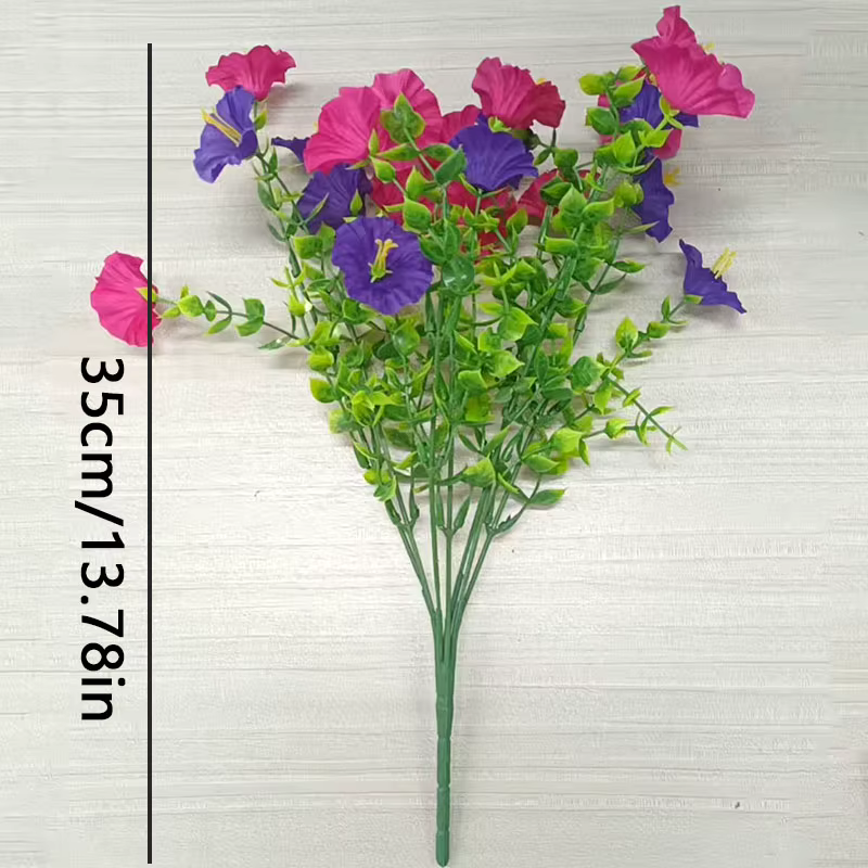 4 bouquets de fleurs d'eucalyptus artificielles brillantes