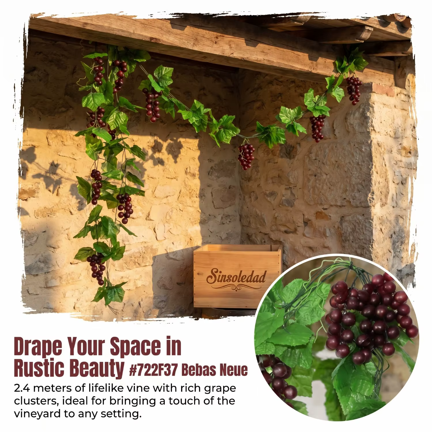 Guirlande de fausses feuilles de vigne