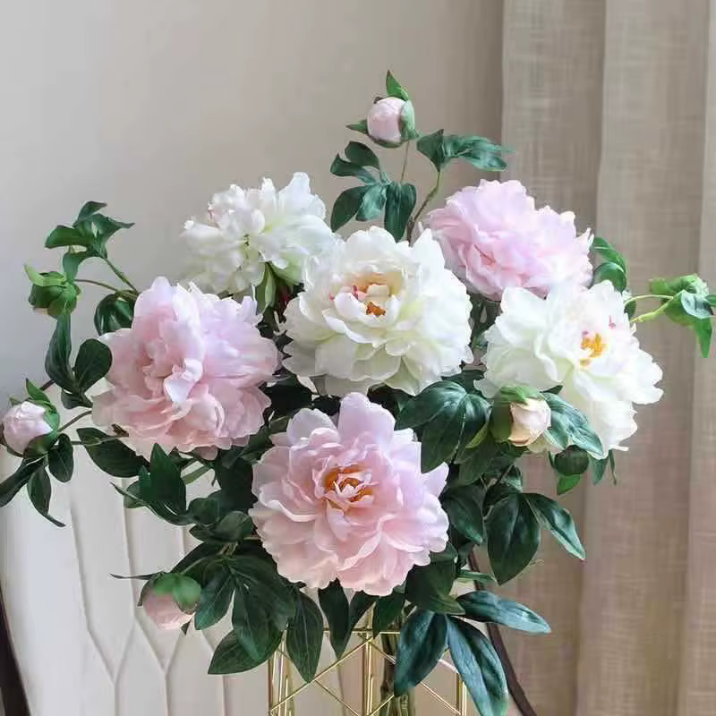 Fleur artificielle de pivoine de luxe de 27.2 pouces