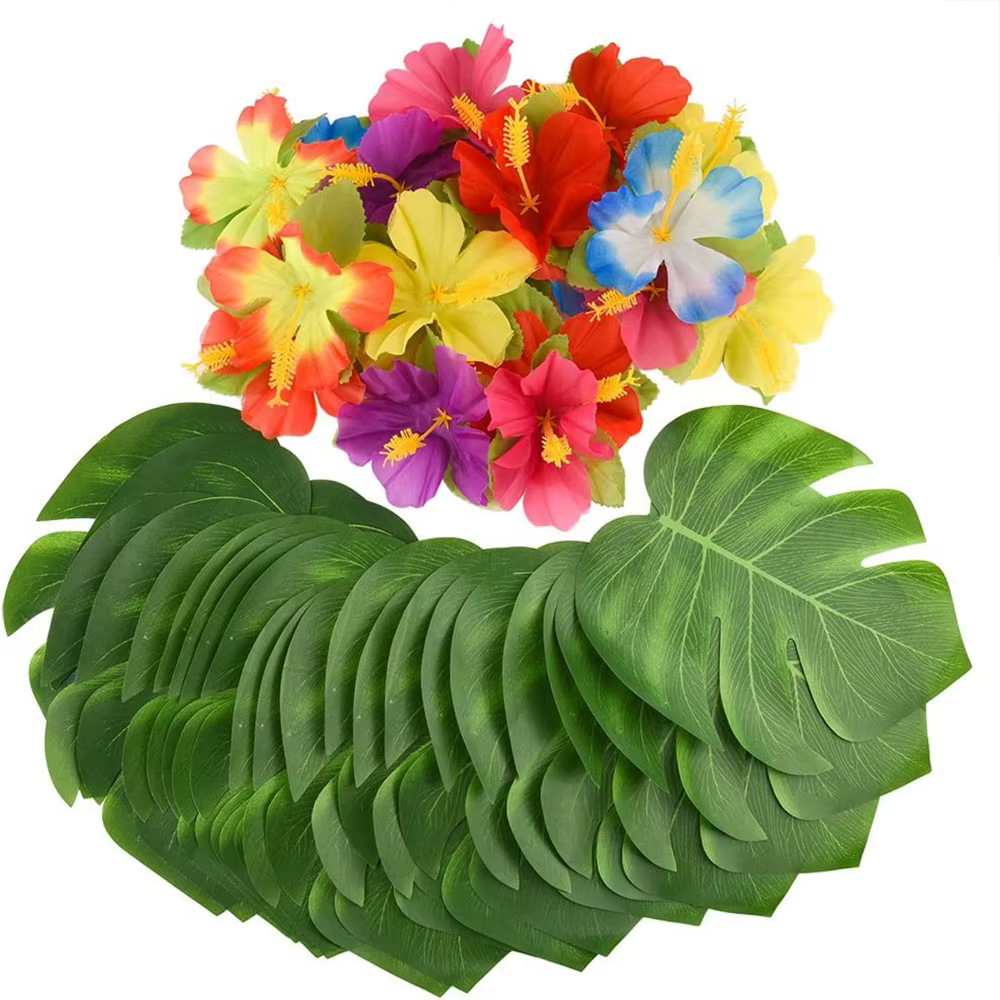 Feuilles de palmier Monstera tropicales