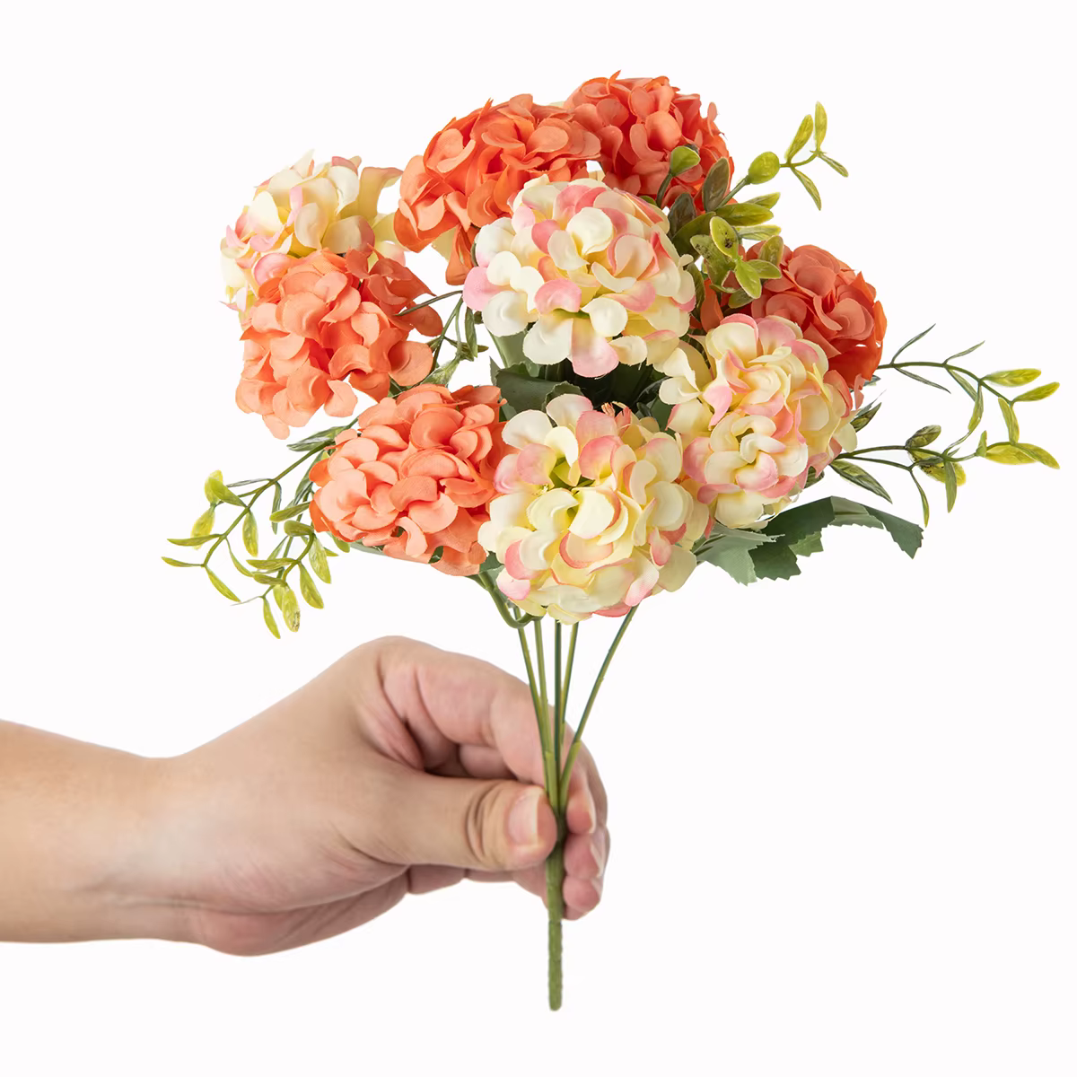 Fleurs d'hortensia simulées