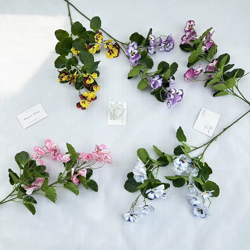 Fausses fleurs artificielles en soie