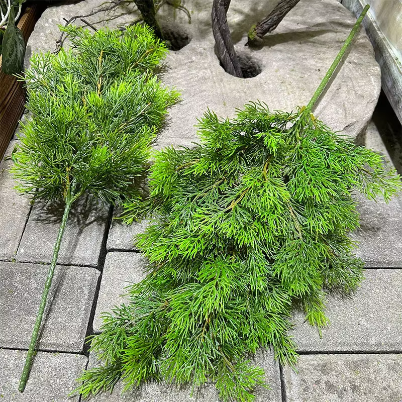 1 branche de pin artificielle verte de 32 à 48 cm