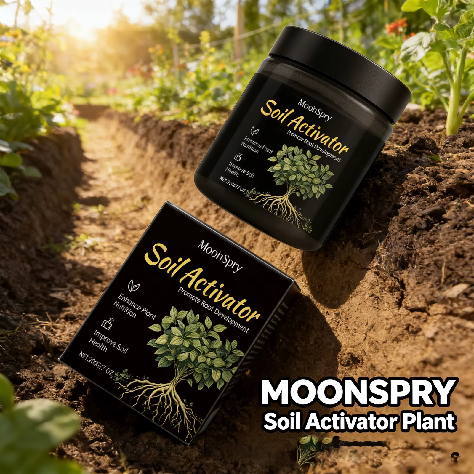 Activateur de Sol Puissant Engrais pour Jardin et Plantes Améliore la Consistance du Sol Complément Nutritionnel