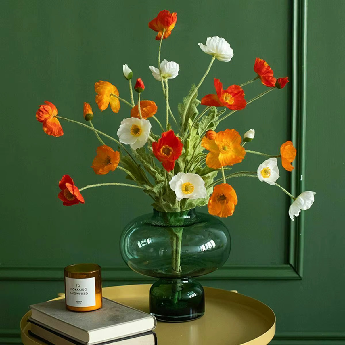 Bouquet de fleurs artificielles à 4 têtes
