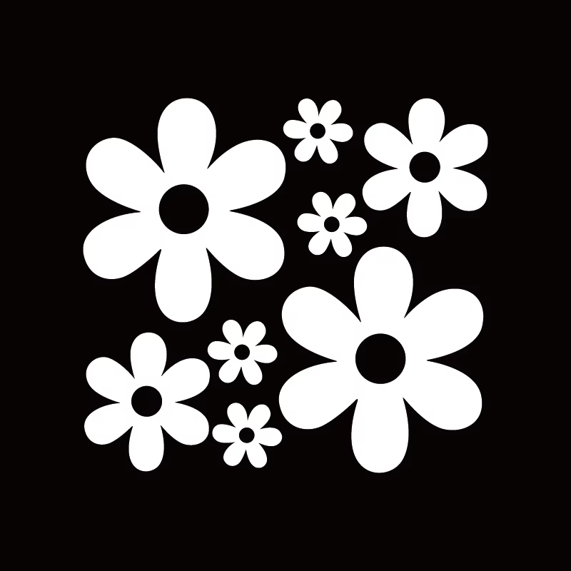 Autocollant de voiture fleur belle pour fenêtre de voiture, décoration de carrosserie, Automobiles, motos, accessoires extérieurs, décalcomanies en vinyle