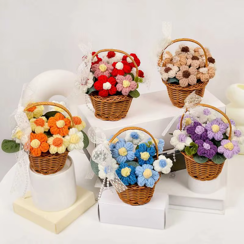 1 bouquet de fleurs au crochet fait main