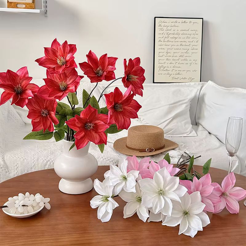 Fleurs artificielles de clématites de 70 cm pour mariage