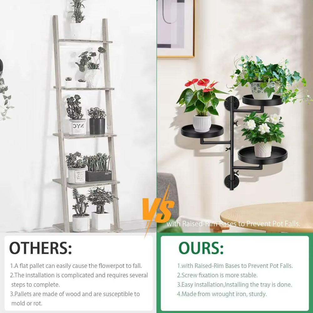 Support de plantes rotatif pour fenêtre