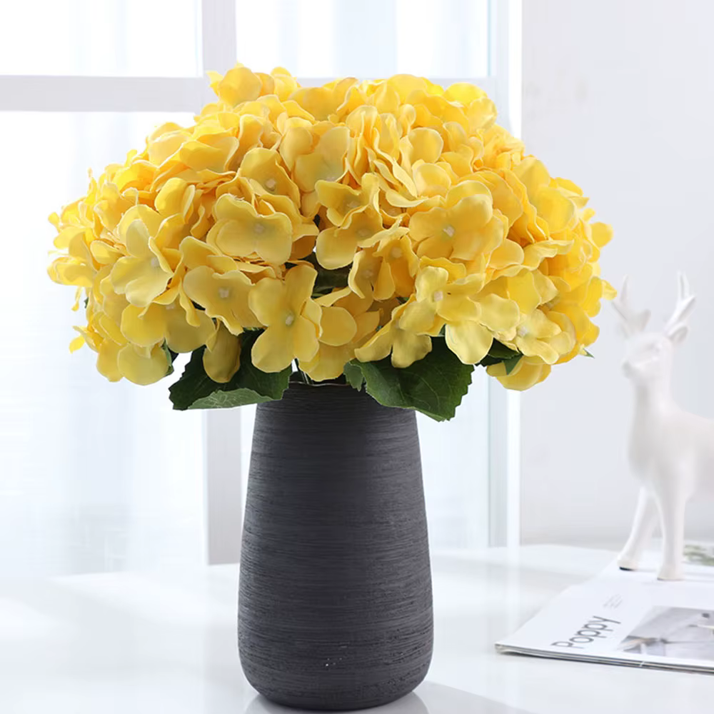 1 bouquet de fleurs d'hortensia artificielles en soie