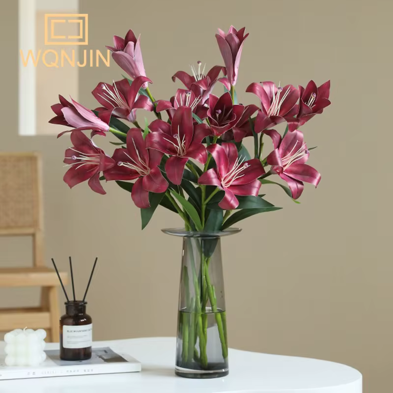 Fleur de simulation de lys en PVC