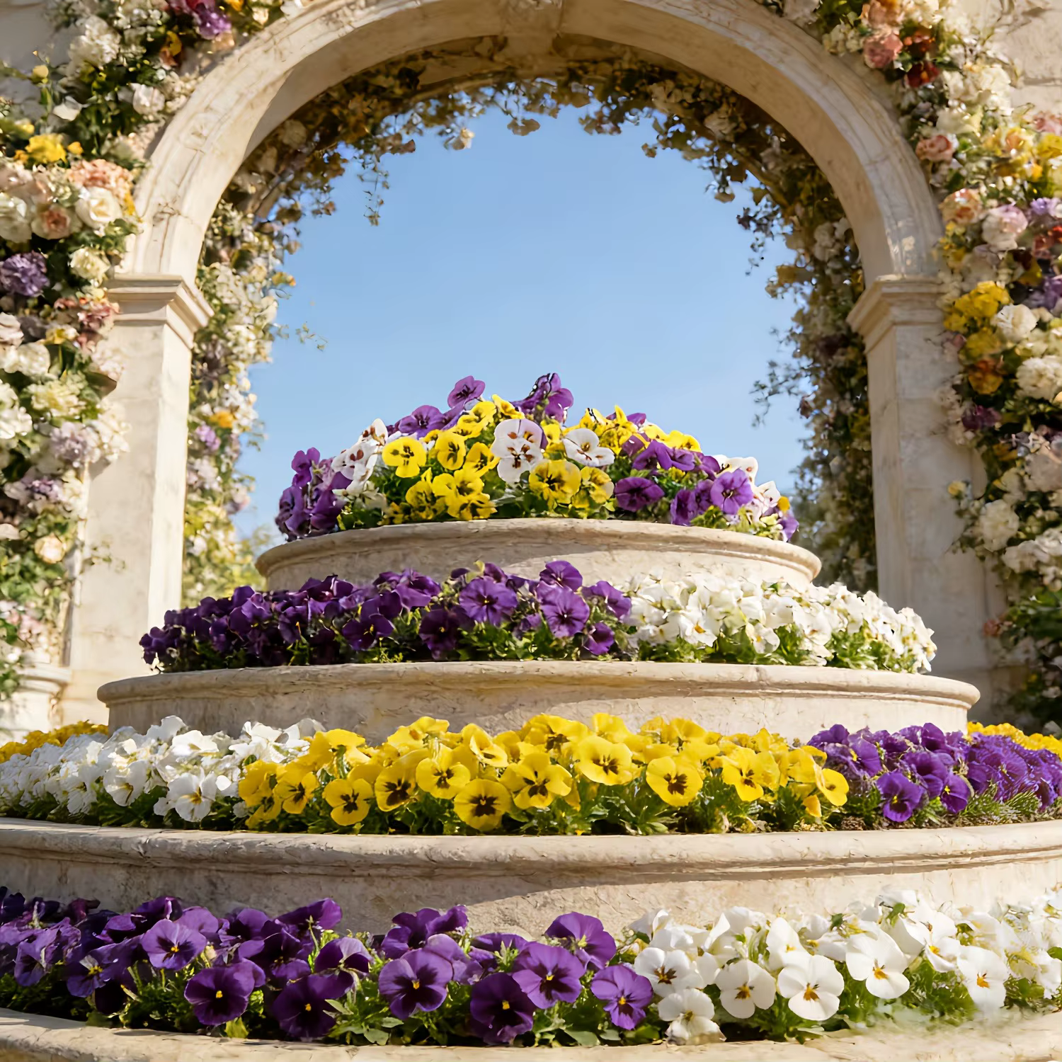 30 bouquets de fleurs artificielles (pâquerettes et marguerites)