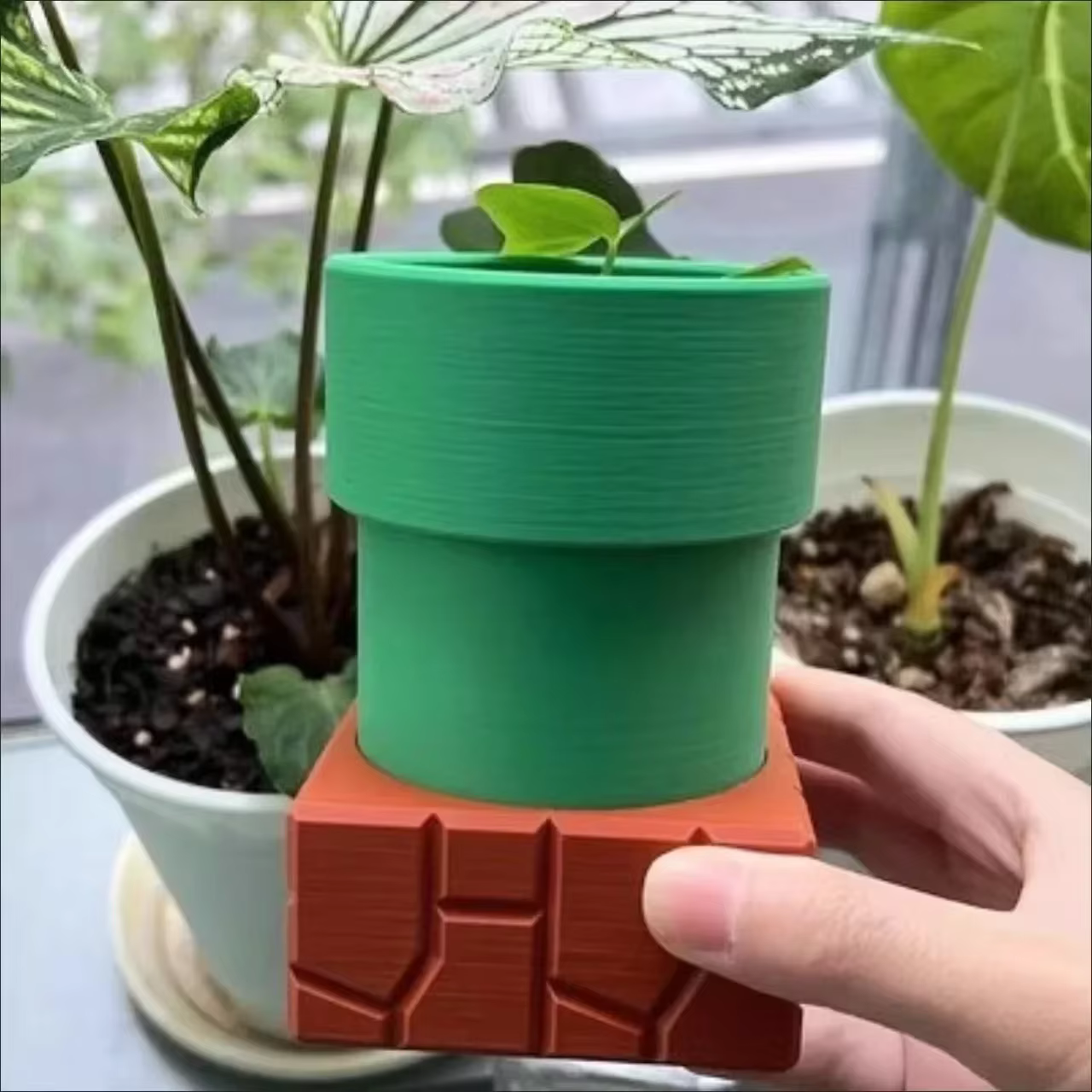 Pots de fleurs cannibales pour tuyaux d'eau