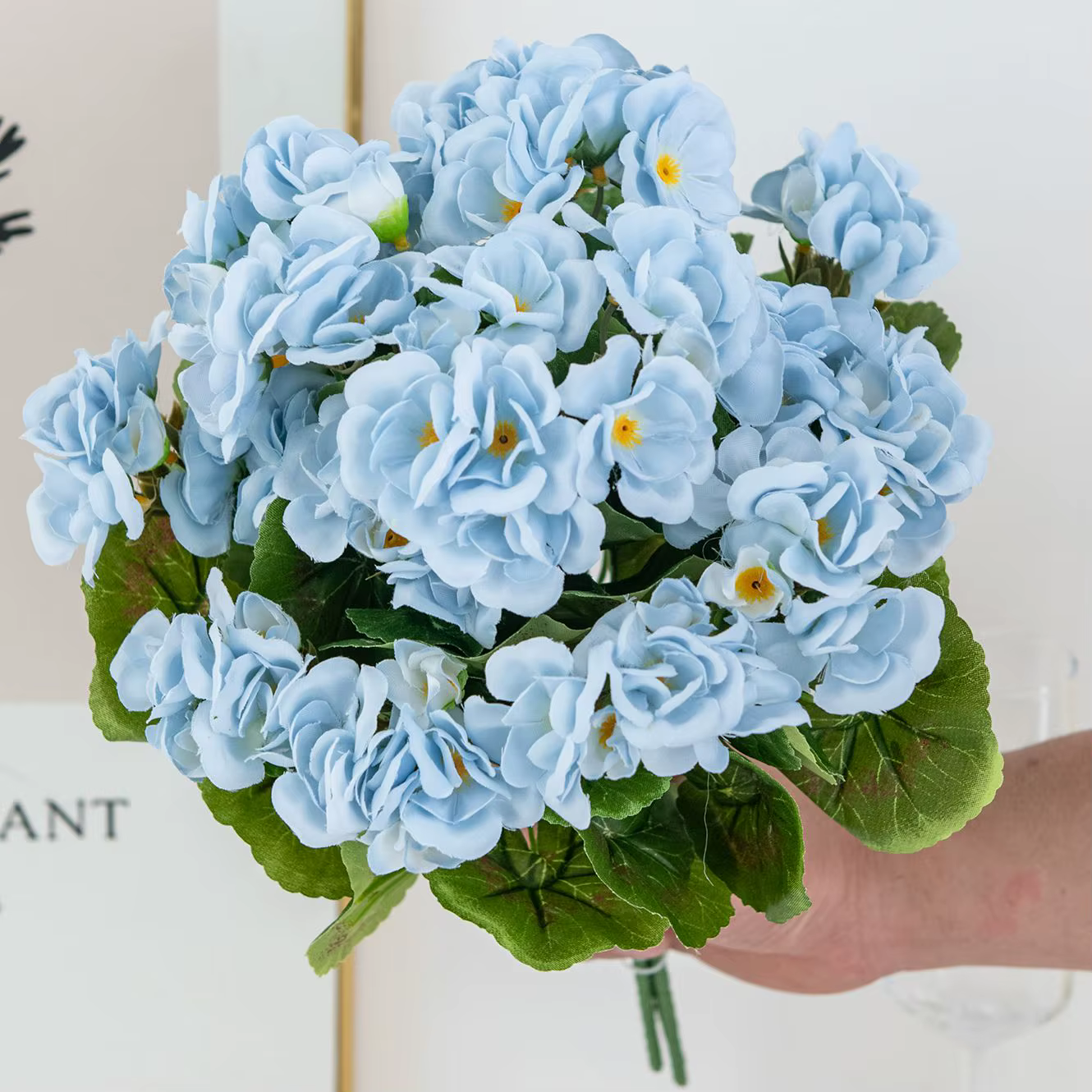 Fleurs artificielles plantes bégonia fleur mariage Bouquets de mariée maison vase chambre extérieur jardin bonsaï décor bricolage Festival couronnes