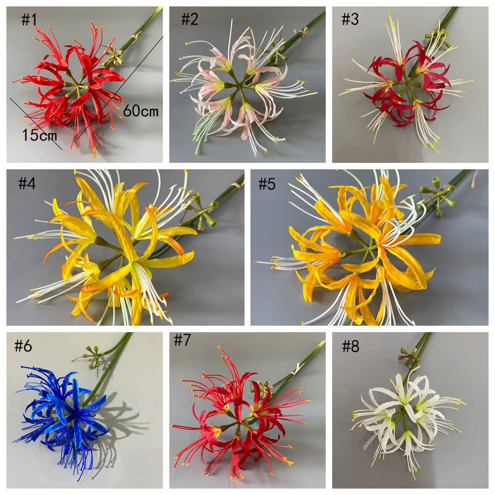 Branche de fleur Higanbana artificielle 60cm