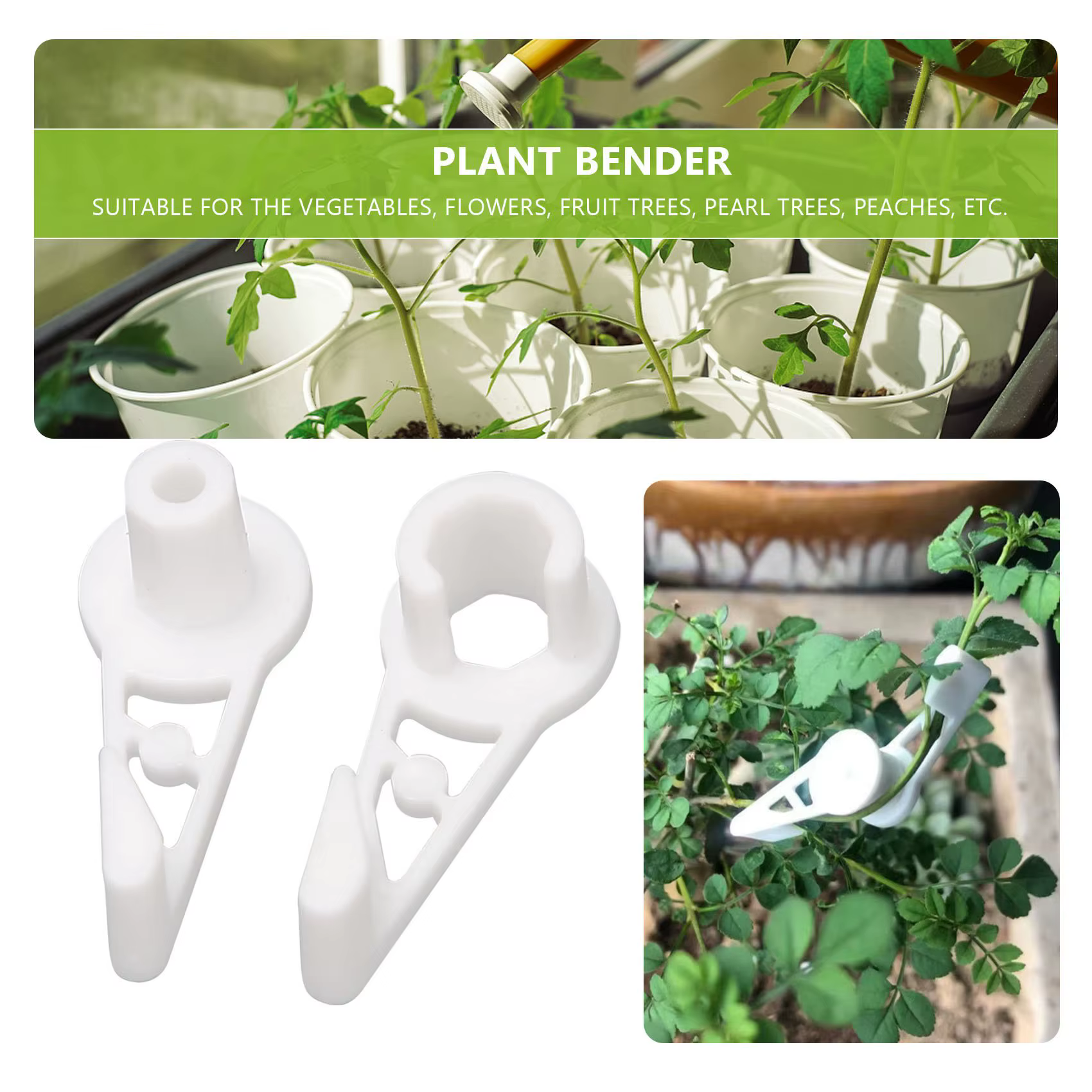 A36T-60Pcs Pince de pliage réglable à 360 degrés pour plantes